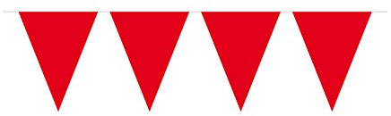 PARTY DISCOUNT Wimpelkette rot, 10 m