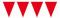 PARTY DISCOUNT Wimpelkette rot, 10 m