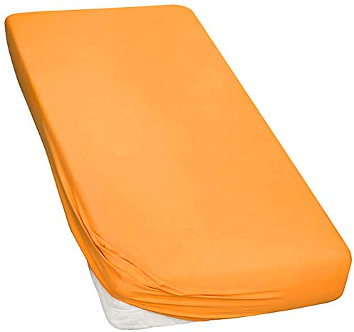 Moon-Classic Spannbettlaken Boxspringbett Wasserbett Spannbetttuch Matratzen 160g/²m 180x200-200x220 orange