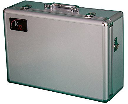 KR Multicase Standard Aluminium Koffer mit Tablett Set: für 42 Vallejo, Army Painter oder Master Series Farben und 54 GW, P3, Coat D'arms oder Gießerei Farbtöpfe