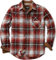 CQR Herren Langarm Flanell bequemes Button-up Baumwollhemd, Hof110 1pack - Flannel Burgundy, S
