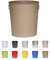 Jinfa | Cubo de basura de metal con asas | Contenedor vintage para interiores, reciclaje | Sin tapa | Beige | Tamaño: XL | 42 cm de diámetro, 47,5 cm de altura | Volumen: 62 Litros