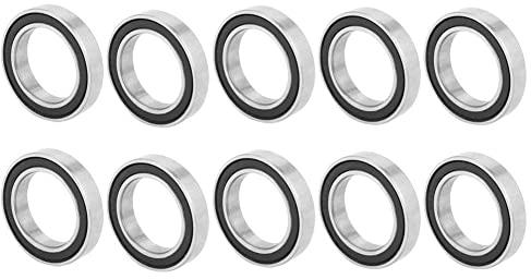 10 Stück Kugellager, 6803-2RS Rillenkugellager 17 * 26 * 5mm Kugellager Doppelt Abgedichtete Gummi Rillenkugellager Schnellarbeitsstahl-Kugellager