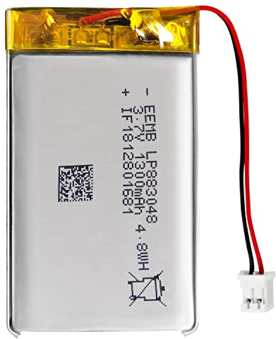 EEMB 3.7V 1300mAh 883048 Batteria Lipo ricaricabile agli ioni di polimero di litio con connettore JST-Assicurarsi che la polarità del dispositivo corrisponda alla batteria prima dell'acquisto!!!