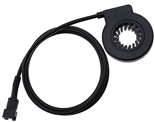 ECSiNG Elektrofahrrad Pedal KT-V12L 12 Magnete Dual Hall Assist Sensor PAS Pedal System Wasserdicht Stecker Trittfrequenz Geschwindigkeit E-Bike Sensor Zubehör Schwarz ABS