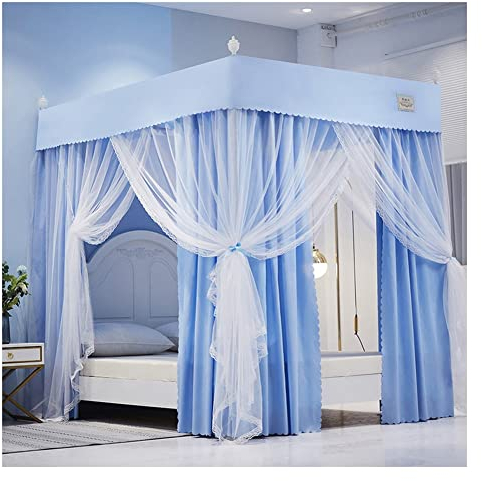 Betthimmel 4-Eck-Säulen-Etagenbett-Baldachin, Luxus-Betthimmel Für Das Schlafzimmer Zu Hause, Vier-Jahreszeiten-Bettvorhänge Werden Für 1,5 M / 1,8 M / 2 M Große Doppelbetten Verwendet