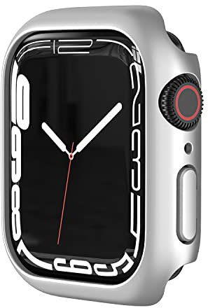 Funda Compatible con Apple Watch Case 38 mm 40 mm 42 mm 44 mm 41 mm 45 mm Cubierta de Parachoques,Sin Protector de Pantalla,Marco Protector para iWatch Series 7/6/5/4/3/2/SE,40mm Plata Brillante