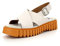 KICKERS Femme Fact Sandale, Blanc, 37 EU