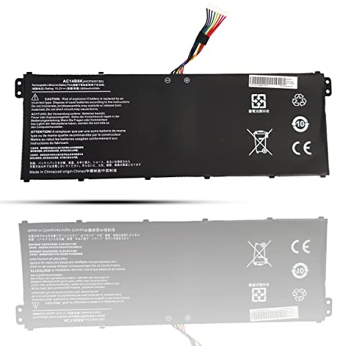 FengWings® AC14B3K AC14B8K 2600mAh 15.2V Akku Kompatibel mit Acer Aspire E15 ES1-512 E17 E5-771 E5-771G R11 R3-131T R13 R7-371T R7-372T 14 R5-471T 15 R5-571T