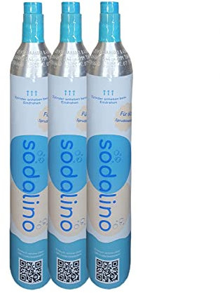 sodalino CO2-Zylinder 3 x 425g (60L) Schraubventil