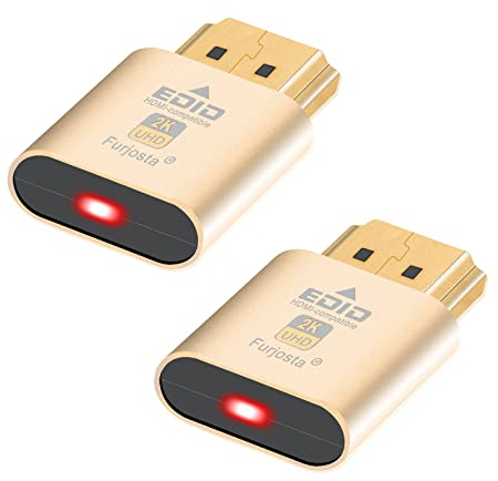 Dummy Plug Headless Ghost Display Emulator Premium Aluminum PC HDMI-Compatible?Fit Headless-1920x1080 New 4RD@60Hz? 2K-2P