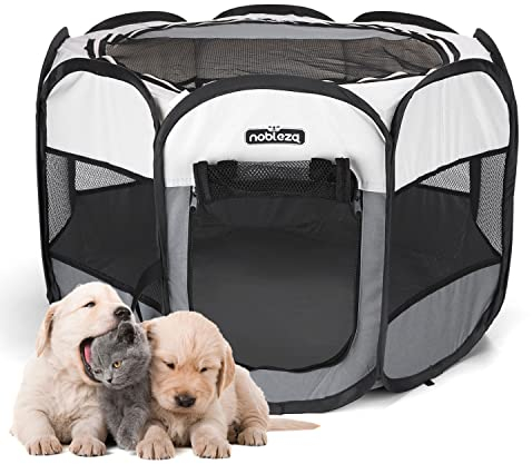 Nobleza - Welpenlaufstall Tierlaufstall Faltbar für Hunde, Oxford Wasserdichter Laufstall Tierlaufstall für Hunde Hasen Meerschweinchen Katzen für innern Oder Außen, 72x72x45cm