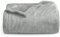 Oxford Homeware Fleece Blanket Sofa Throw Cuddly Reversible Soft Throws for Bed, Couch, Settee, Travel Lightweight and Breathable Blanket fit All Season (Silver Grey, Throw/Single)