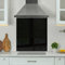 Premium 90 cm x 75 cm Black Glass 6mm Kitchen Splashback Heat Resistant Toughened Polished Edges - Back Splash Back Coloured Hob Painted Tempered Splashback