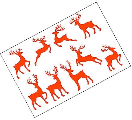 ABOOFAN Fluoreszierende Elch-dekoration Aufkleber Aus Pvc Für Winterparty-innendekoration Leuchtender Effekt Für Fenster Wand Kühlschrank