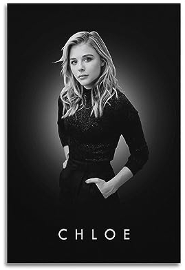VZRSQZK Poster mit Chloe Grace Moretz Schauspielerin, dekoratives Gemälde, Leinwand, Wandposter und Kunstdruck, modernes Familienschlafzimmer-Dekor-Poster, 20 x 30 cm