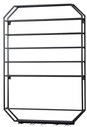 Botellero Vino Pared para Vinoteca Mueble Bar Wine Rack Botellero Vertical Mini Bar para Casa Estanterias de Pared Estantes de Almacenamiento con Soporte para Copas para Sala de Estar Cocina (Color :