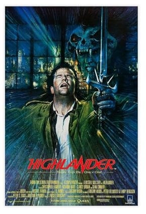 DESHVA Highlander – Filmposter auf Leinwand, Schlafzimmer, Dekoration, Sport, Landschaft, Büro, Raumdekoration, Geschenk, ungerahmt, 30 x 45 cm