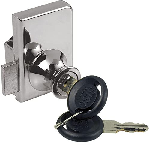 Vetro-Double Zylinder Glastürschloss verschiedensperrend Zamag verchromt