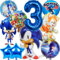 Kinder Geburtstag Party Dekoration Ballon Kit-10 Stück- Blaues Igel Blue Hedgehog (3-Jahr)