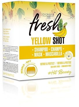 Biokera Salerm Fresh Pack Yellow Shot Champú 300 ml + Mascarilla 250 ml + Peine