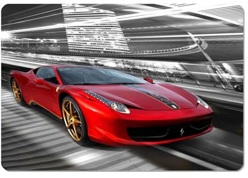 Arco Design Schreibtischunterlage 50x70 cm, Gaming Mauspad XXL, Abriebfest, Wasserbeständig, Tischunterlage, ökologischer Filz (Auto)