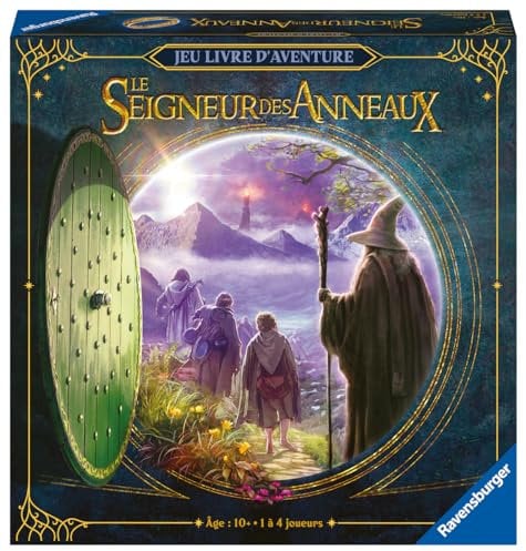 Ravensburger - Der Herr der Ringe – Abenteuerbuch – kooperatives Brettspiel – 1 bis 4 Spieler ab 10 Jahren – 30 Minuten pro Kapitel (8 Kapitel) – französische Version