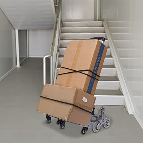 Stufen-Sackkarre, Aluminium Treppensteiger Handwagen Faltbarer, Aluminium Treppenwagen 10 R der mit elastischem Seil, Schwarze Segeltuchtasche