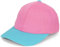 styleBREAKER Unisex Baseball Cap zweifarbig Pastell oder kräftig | 6-Panel Cap Mehrfarbig verstellbar mit Schnalle | Sommer Basecap aus Baumwolle, Farbe:Pink-Türkis