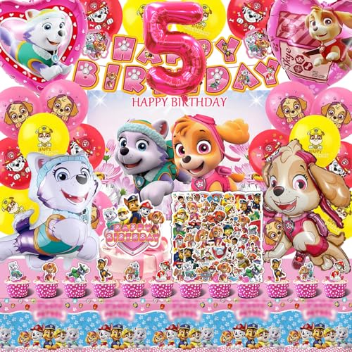 Paw Dog Geburtstag Deko, Paw Dog Geburtstag 5 Jahre, Paw Dog Deko, Paw Dog Deko Kindergeburtstag, Paw Dog Tischdecke, Paw Dog Kuchen Deko, Dekorationen für Geburtstage und Mottopartys