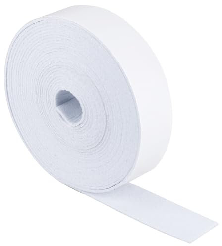 BENECREAT Nastro adesivo in feltro bianco, larghezza 4 cm, nastro adesivo in feltro autoadesivo per proteggere mobili e colla fai da te