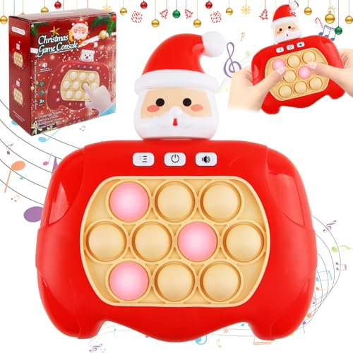 ZoneYan Weihnachten Puzzle Spielmaschine, Quick Push Pop-Spielkonsole, Puzzle Pop Spiel Maschine, Pop It Fidget Spielzeug, Popping Game Erwachsene und Kinder