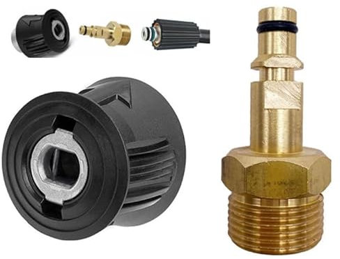 Yuiturt M22 14mm High Pressure Washer Adapter, Quick Connect Release Adapter for Karcher K2 K3 K4 K5 K6 K7 Series, Quick Release Hose Connector, Pressure Washer Hose Fittings