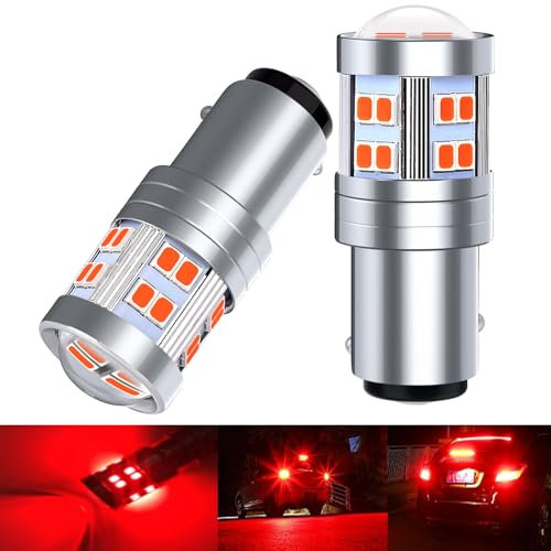 P21/5W 1157 BAY15D LED Feu Stop Rouges Ampoules 12V/24V, Pour Feux Arrière Voiture Feux Frein, Position/stop Lampe. Lot de 2