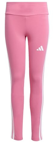 adidas Mädchen Essentials 3 Stripes Leggings Tights, pink/white, 11-12 Years