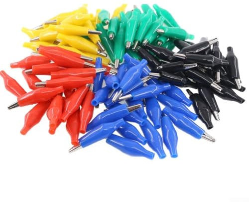 100 Stück Krokodilklemmen für Labor elektrische Prüfung und Isolationsarbeiten
