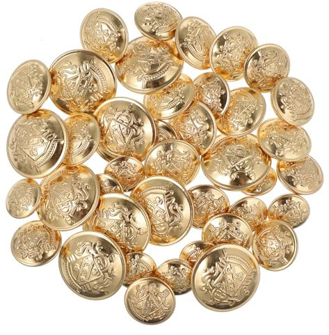 NUOBESTY 4 Juegos De Botones Para Vaqueros Remaches Ligeros Y Portátiles De Latón 40 Unidades X 4