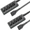 2 Pièces Hub Ventilateur PWM, PWM Fan Hub, Hub for 4-pin PWM Fans, Splitter 5 Voies, Adaptateur Câble Manchonné pour Ventilateurs de Boîtier d'Ordinateur 12V, Compatible avec Connecteurs 3 Broches