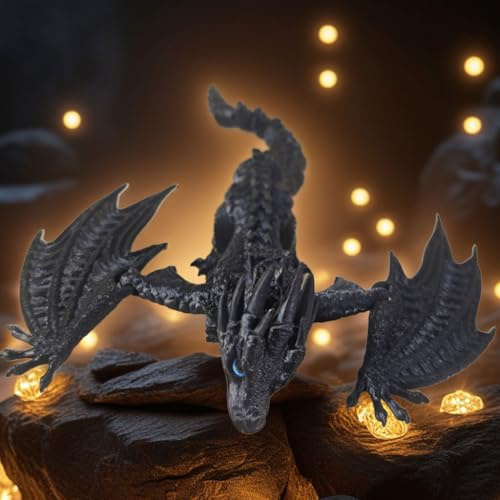Schwarz Drachen Tortendeko Dracheneier 3D-gedruckte für Erwachsene Überraschungsgeschenke für Kollegen Geburtstag Halloween Weihnachten Ostern Festgeschenke