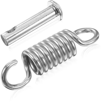 DHSWNNG 2 Set Hammock Spring, Heavy Duty Spring Hooks φ16*70 Pin φ6.5*φ34*130 Extension Swing Hangers Hooks Egg Chair Replacement Parts for Garden Swing Hammock