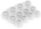 Okuli 12 x Silicona Gomas Auriculares Puntas de Repuesto para JBL Wave 200 TWS Auriculares en Blanco