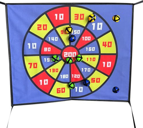 Renopfect Dartspiel,Trampolin Dartboard Spielzeug Mit 10 Haftbällen | Freizeit Zielwurfspiele Mit 10 Haftbällen Für Familien Garten & Indoor Spielideen