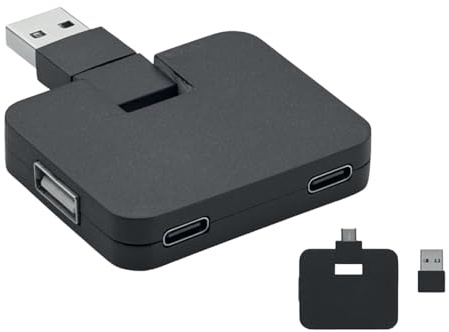 MidOcean Square USB Hub (One Size) (Black)