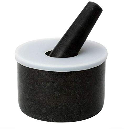 YJYJY Mortero de Granito Natural Duradero y Semillas de mortero, Molinillo de Sal y Pimienta, Pasta Molinillo