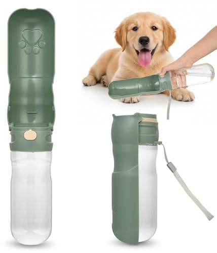 OTraki 520ML Hunde Trinkflasche für Unterwegs, 180° Faltbare Hunde Trinkflasche, Wassernapf Hund Unterwegs, Tragbare Haustierwasserflasche BPA-frei für Freien Wandern Reisen