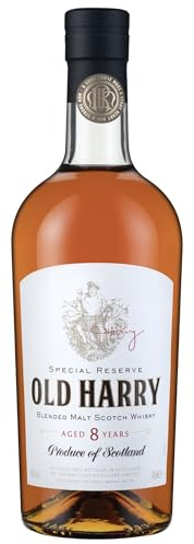 Old Harry Whisky (70cl) 8 Year Old Blended Scotch, Malt Whisky Blend | Medium Bodied with Citrus & Honey – 40% ABV