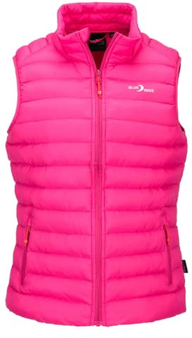 Blue Wave Damen Steppweste Olivia mit Stehkragen - Gesteppte Weste packable inkl. Packbeutel in Pink Größe 50