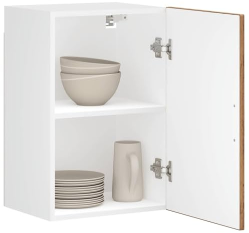 QUAHEAS Küchen-Hängeschrank Porto Altholz-Optik Holzwerkstoff 40x31x60 cm Stauraum Wandschrank mit 60 kg für Küche Schlafzimmer Wohnzimmer vielseitiger Mehrzweckschrank