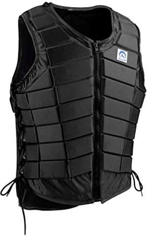 MagiDeal Gilet Équitation Fermeture à Glissière Reglable Équipement De Protection Cavalier - Noir, Femme M