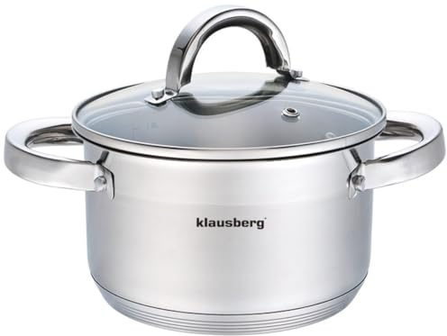 4,6 Liter 22 x 14cm Edelstahl Rostfrei Premium Topf Kasserolle mit Deckel